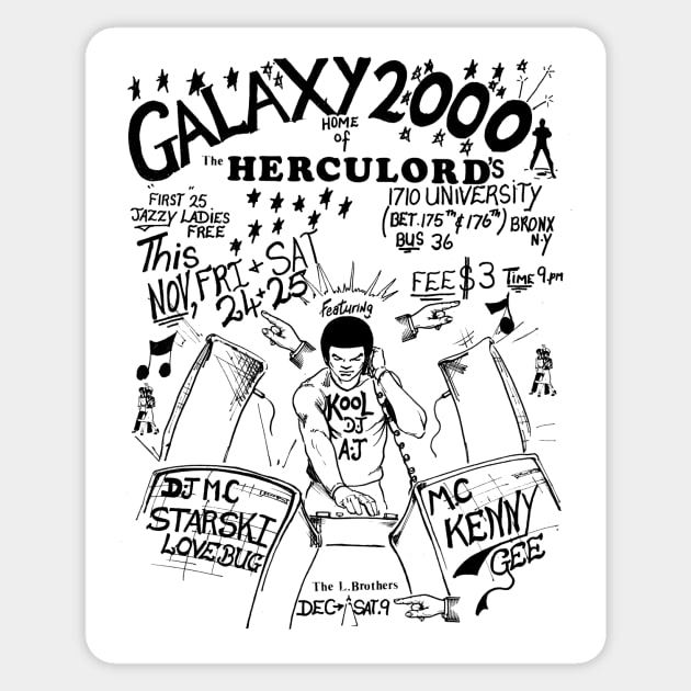 DJ KOOL HERC AND THE HERCULORDS Sticker by Scum & Villainy